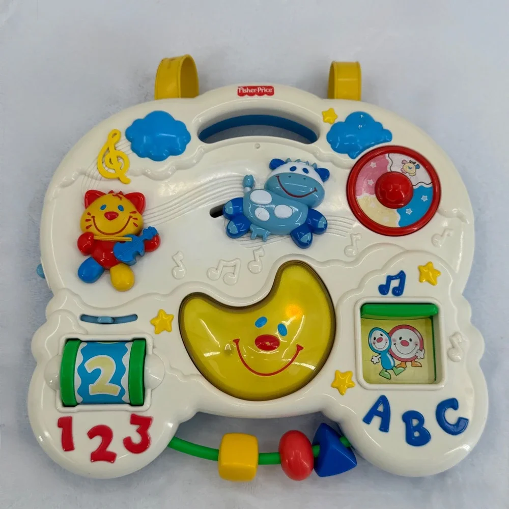 Fisher-Price Activity Learning Center Crib Toy Vintage Y2K 2001 Musical Sensory